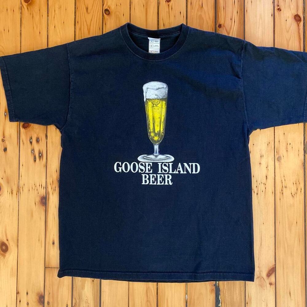 Vintage Early Y2K Goose Island IPA Goose Down XL Graphic Tee